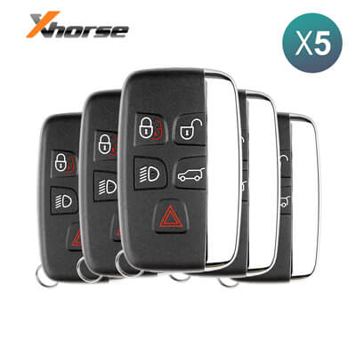 Xhorse Llave Inteligente Universal XSLR01EN Estilo Land Rover XM38 5Botones 5 Uds Lote