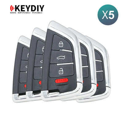 KeyDiy KD Clé Intelligente Universelle Série ZB Type BMW Avec 4Boutons ZB02-4 5 pièces Lot
