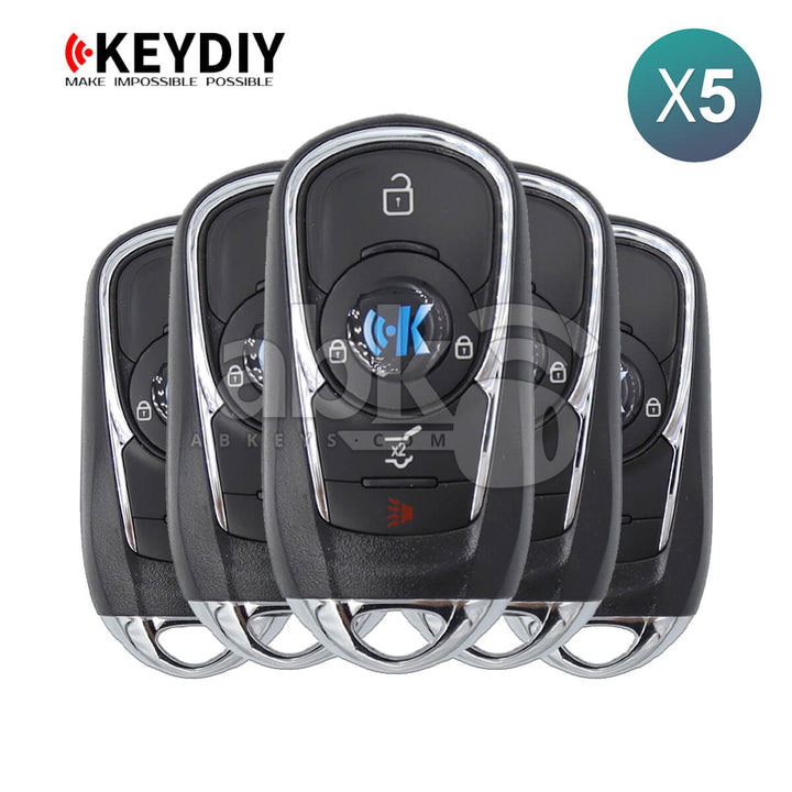KeyDiy KD Universal Smart key ZB Series Buick Type With 4Buttons ZB22-4 5Pcs Bundle
