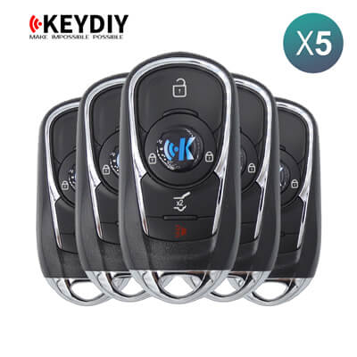 KeyDiy KD Clé Intelligente Universelle Série ZB Type Buick Avec 4Boutons ZB22-4 5 pièces Lot