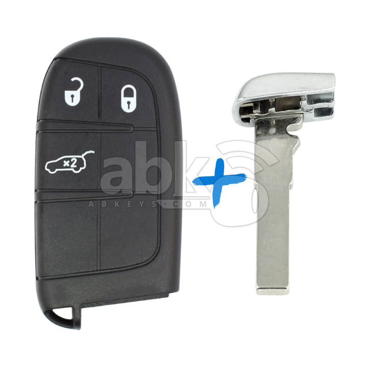 Genuine Jeep Compass 2017+ Smart Key 3Buttons 68250350AB 433MHz M3N-40821302 - ABK-4806-KB -