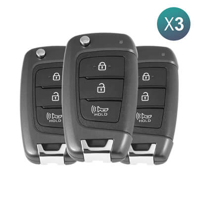 Mando Original Hyundai Venue 2020-2022 Plegable 3Botones 95430-K2500 433MHz SY5FD1GRGE03 3 Uds Lote
