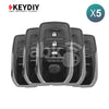KeyDiy TB01-3 Toyota Universal Smart Key 3Buttons With 8A Transponder 5Pcs Bundle