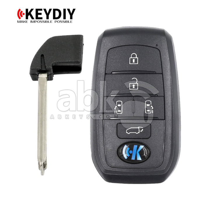 KeyDiy TB01-5 Toyota Universal Smart Key 5Buttons With 8A Transponder - ABK-5092-TB01-5 - ABKEYS.COM