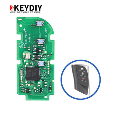 KeyDiy TB02-3 Lexus Универсальный Смарт-Ключ 3Кнопки С Транспондером 8A (Только PCB)