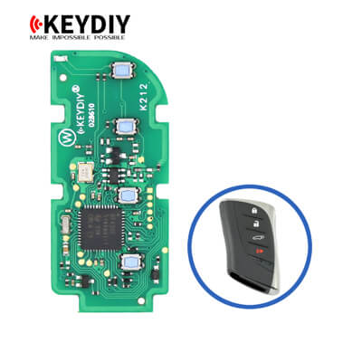 KeyDiy TB02-4 Lexus Универсальный Смарт-Ключ 4Кнопки С Транспондером 8A (Только PCB)
