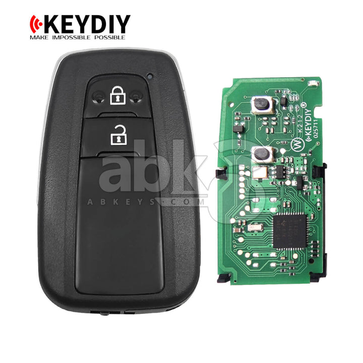 KeyDiy TB36-2 Toyota Universal Smart Key 2Buttons With 8A Transponder 5Pcs Bundle