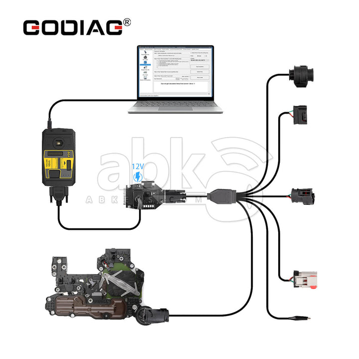 Câble ISM Boîte de Vitesses GODIAG Ensemble 5 en 1 pour Mercedes Benz VGS-FDCT 724/ VGS2-722.8/ VGS-7Gtronic-722.9/ VGS-9GT-725/ Modules ISM