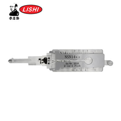 Original Lishi NSN14 Crochetage et Décodeur 2-en-1 pour Nissan Outil Lishi