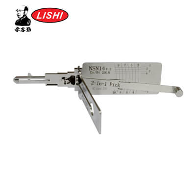 Original Lishi NSN14 Crochetage et Décodeur 2-en-1 pour Nissan Outil Lishi