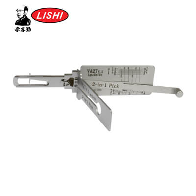 Lishi VA2T-AG Оригинальная 3-в-1 Отмычка и Декодер для Peugeot Инструмент Lishi Антибликовая