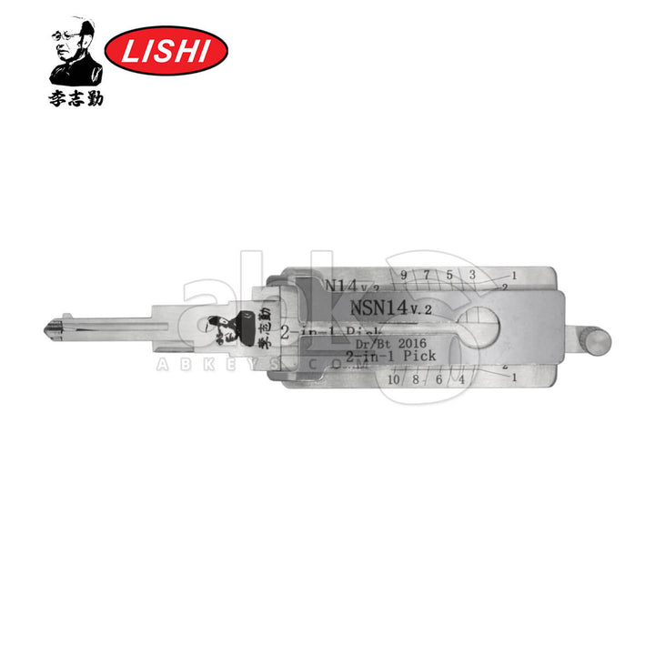 Original Lishi NSN14-AG 2-in-1 Pick & Decoder for Nissan Lishi Tool Anti Glare