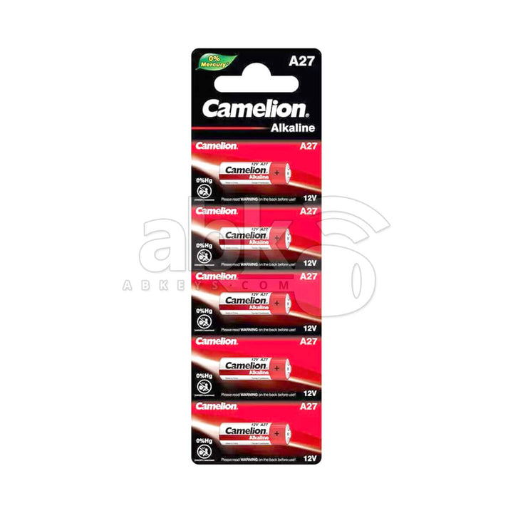 Camelion Remote Battery 27A For Remotes & Smart Keys 5Pcs Set - ABK-540-27A-SET5 - ABKEYS.COM