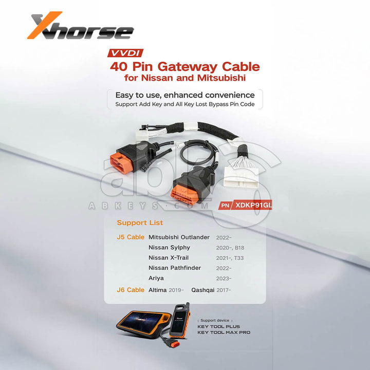 Xhorse XDKP91GL Nissan 40 PIN Gateway Adapter for Nissan and Mitsubishi AKL by OBD XDKP91GL