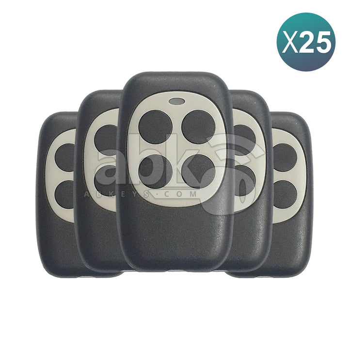 Universal Rolling Code & Fixed Code Remote With 4Buttons 433MHz Gray 25Pcs Bundle