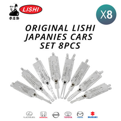 Original Lishi Kit de Autos Japoneses de 8 Herramientas de Apertura y Decodificador Con Envío Gratis