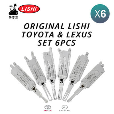 Lishi Оригинал Toyota Набор из 6 Инструментов Отмычка / Декодер С Бесплатной Доставкой