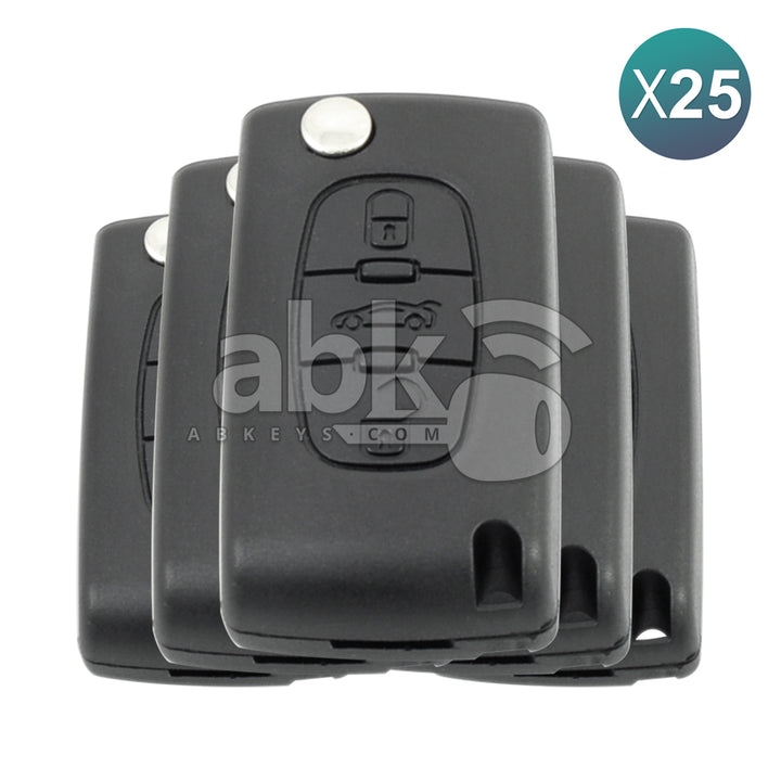 Peugeot 207 307 308 2005+ FSK Remote Key 25Pcs Offer 3Buttons CE0536 433MHz - ABK-858-OFF25 -