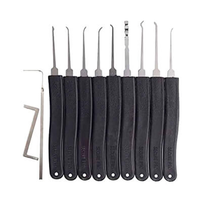 Ensemble Outils de Crochetage Klom - Kit Serrurier 9 pièces