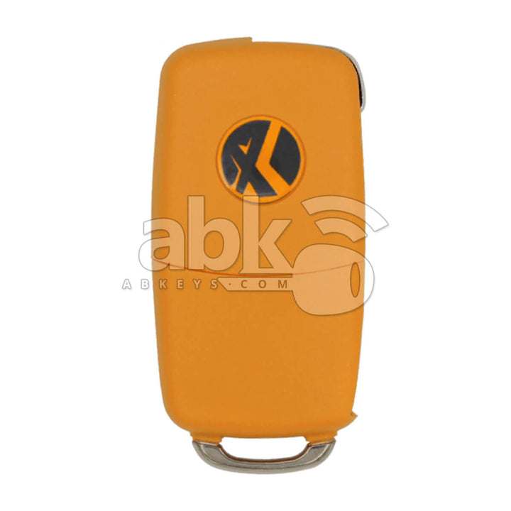 Xhorse VVDI Key Tool Volkswagen Style Wired Flip Remote 3Buttons Orange XKB505EN - ABK-1015-XKB505EN