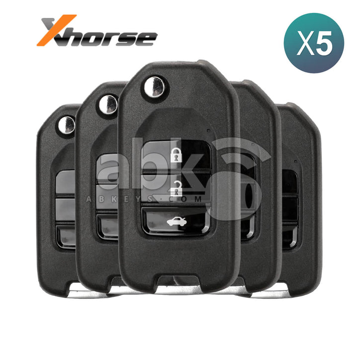 Xhorse VVDI Key Tool Honda Style Wired Flip Remote 3Buttons XKHO00EN 5Pcs Bundle -