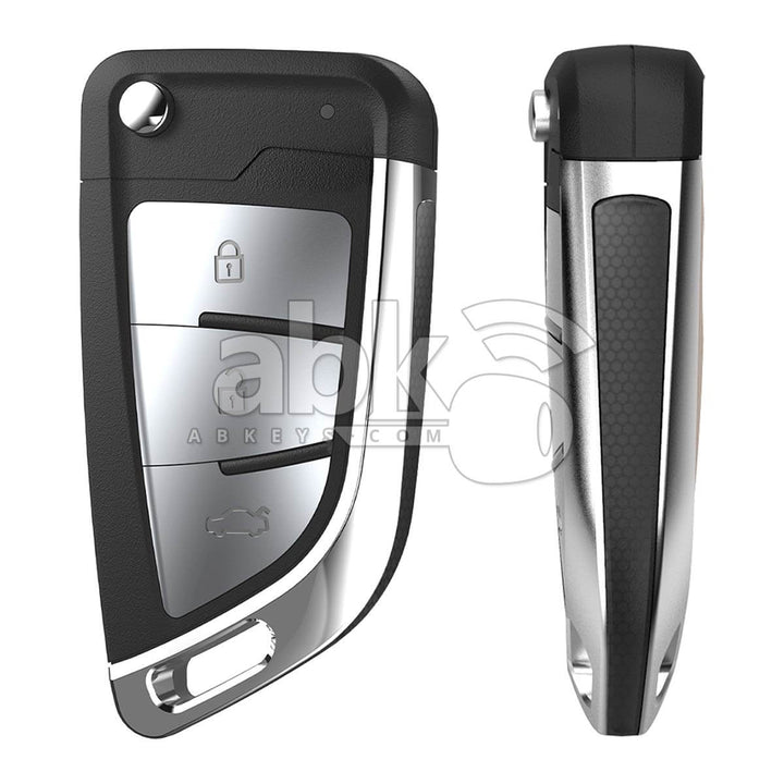 Xhorse VVDI Key Tool Bmw Style Wired Flip Remote 3Buttons XKKF23EN - ABK-1015-XKKF23EN - ABKEYS.COM