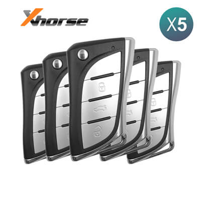 Xhorse VVDI Outil Clé Style Lexus Télécommande Pliable Filaire, 3Boutons XKLEX0EN 5 pièces Lot