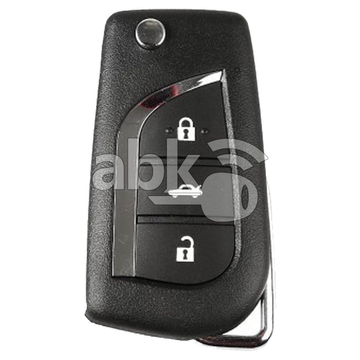 Xhorse VVDI Key Tool Toyota Style Wireless Flip Remote 3Buttons XNTO00EN - ABK-1016-XNTO00EN -