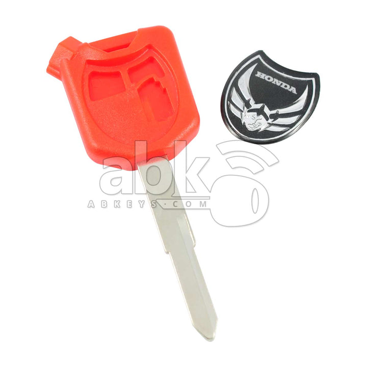 Honda Motorcycle Chip Less Key HON42 Red - ABK-1058 - ABKEYS.COM