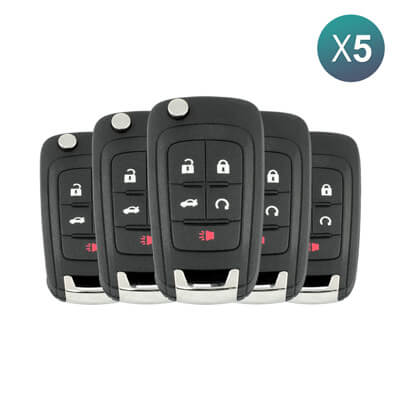 Chevrolet Cruze, Malibu, Impala 2010+ Выкидной Пульт, 5Кнопки, 433MHz, HU100 5 шт Лот