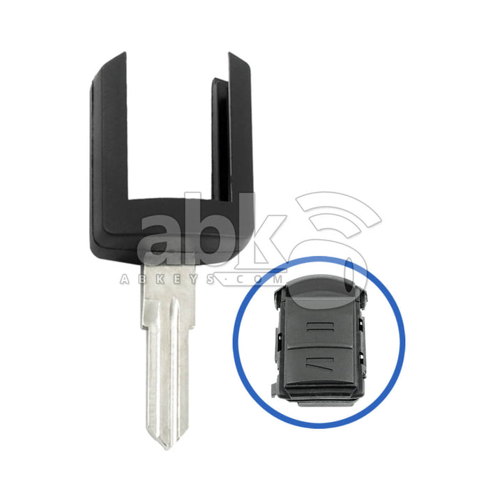 Opel 1998+ Key Head Remote Key Blade YM28 - ABK-1124 - ABKEYS.COM