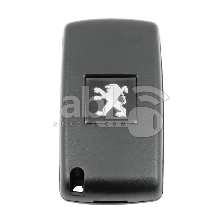 Peugeot 2003+ Flip Remote Cover 2Buttons With Battery Holder CE0536 HU83 - ABK-1144 - ABKEYS.COM
