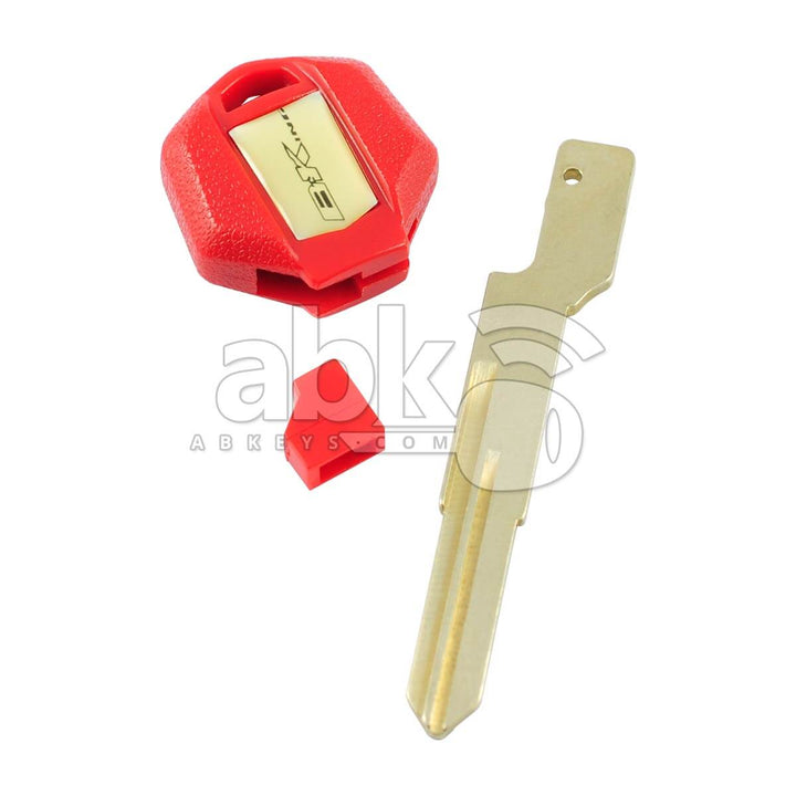 Suzuki Motorcycle Chip Less Key SZ17R Red - ABK-1218 - ABKEYS.COM