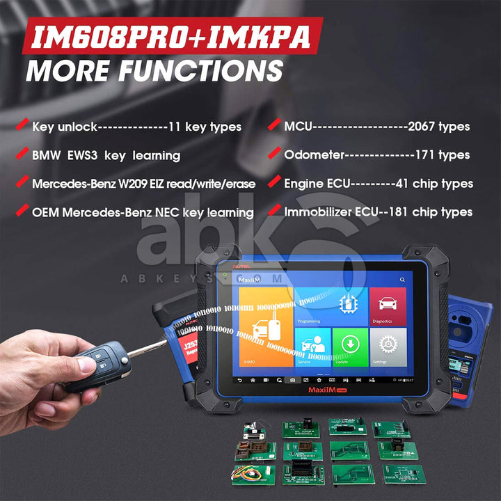 Autel MaxiIM IM608 Pro Key Programming & Diagnostic Tool + Autel G-Box2 + APB112 - ABK-1418 -