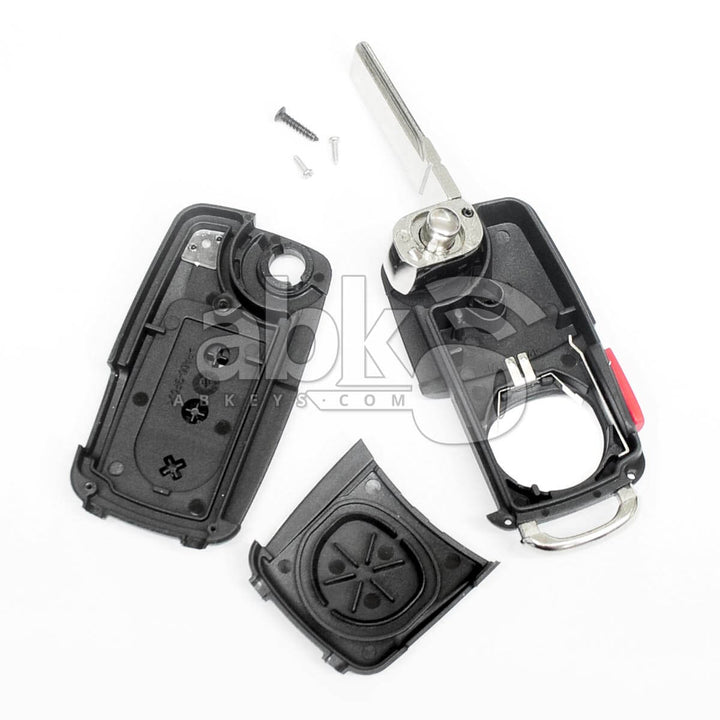 Volkswagen Touareg 2003+ Flip Remote Cover 4Buttons HU66 - ABK-1691 - ABKEYS.COM