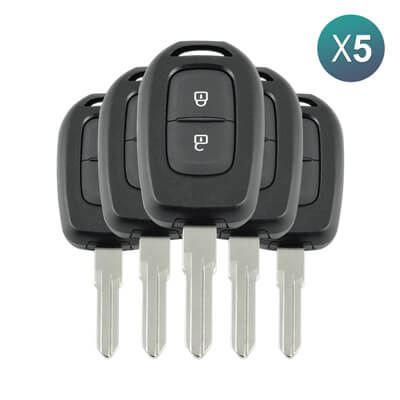 Renault Duster, Logan, Sandero 2016+ Tête de Clé Télécommande, 2Boutons 805657288R 433MHz, HU136 5 pièces Lot