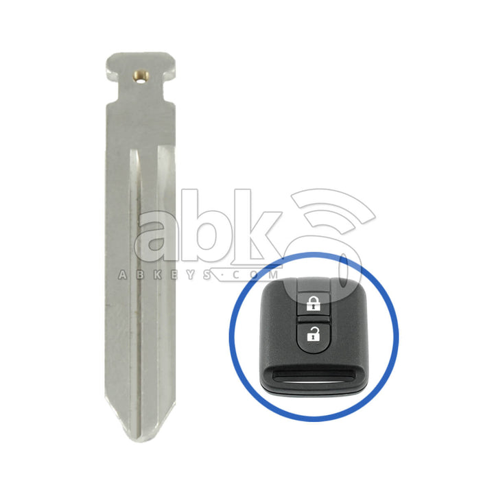 Nissan Qashqai Micra Navara 2003+ Key Head Remote Key Blade KEY00-E0021 NSN14 - ABK-1959 -