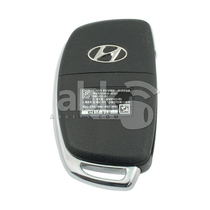 Genuine Hyundai Santa Fe 2013+ Flip Remote 4Buttons 95430-2W100 433MHz RKE-4F07 - ABK-2190 -