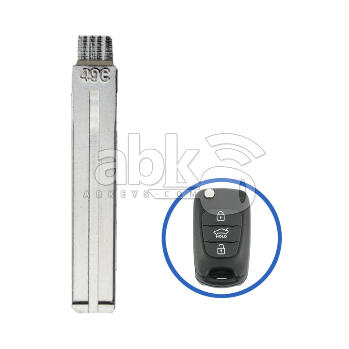 Genuine Kia Rio 2011+ Flip Remote Key Blade 81996-1W010 TOY40 - ABK-2413 - ABKEYS.COM
