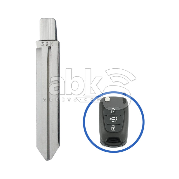 Genuine Hyundai Elantra 2011+ Flip Remote Key Blade 81996-3X001 HYN14R - ABK-2423 - ABKEYS.COM