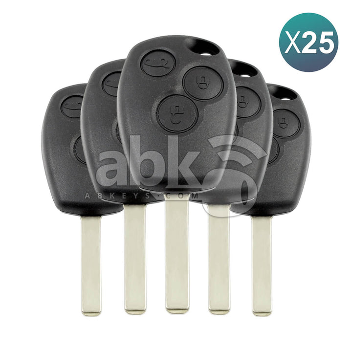 Renu Dacia 2005+ Key Head Remote Cover 3Buttons VA2 25Pcs Bundle - ABK-2431-OFF25 - ABKEYS.COM