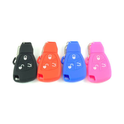 Mercedes Benz Silicone Remote Covers 3Buttons - ABK-2500-MB-SMART-BLK3B - ABKEYS.COM