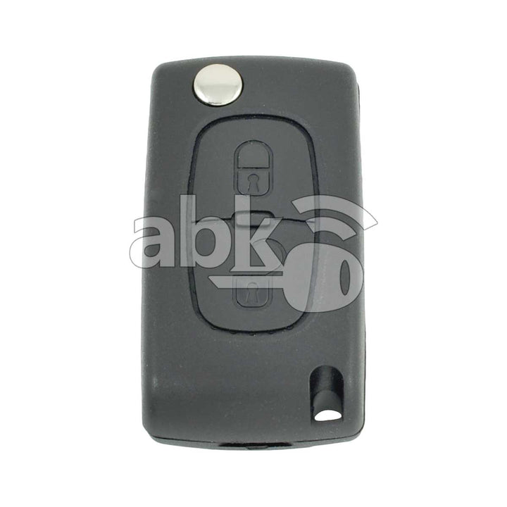 Citroen 2003+ Flip Remote Cover 2Buttons With Battery Holder CE0536 VA2 - ABK-2526 - ABKEYS.COM