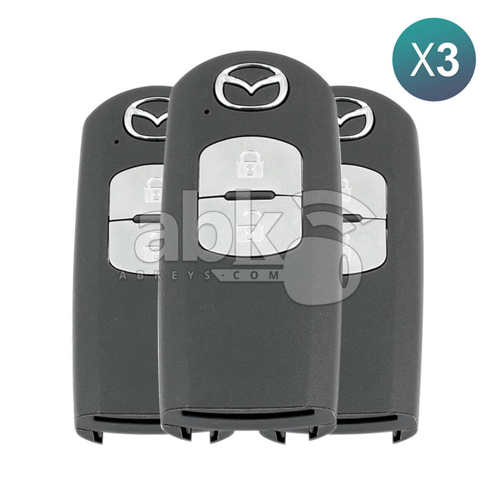 Genuine Mazda Smart Key 3Pcs Bundle 2Buttons DH3T-67-5RY 433MHz SKE13E-02 - ABK-2537-OFF3 -