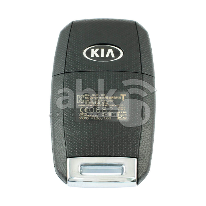 Genuine Kia Picanto 2017+ Flip Remote 3Buttons 95430-G6600 433MHz OKA-NO.39 / 876T - ABK-2582 -