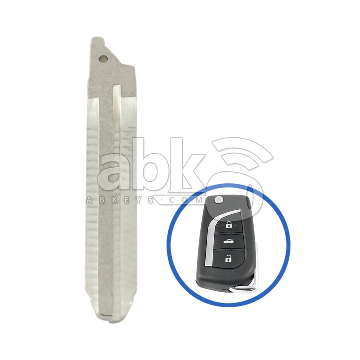 Toyota 2010+ Flip Remote Key Blade TOY43 - ABK-2728 - ABKEYS.COM