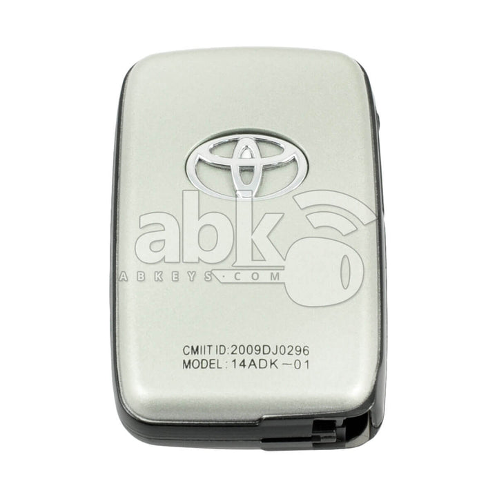 Toyota Camry Prado Crown Majesta Mark X 2004+ Smart Key Cover 3Buttons Light Gray - ABK-2760 -