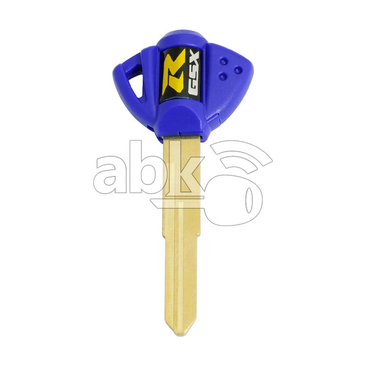 Suzuki GXS-R Motorcycle Chip Less Key SZ17 Blue - ABK-2825 - ABKEYS.COM