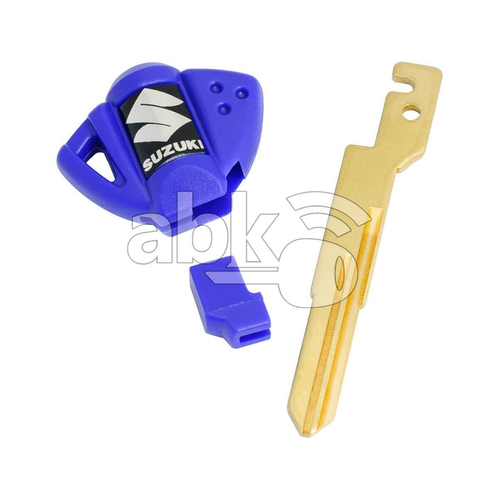 Suzuki Motorcycle Chip Less Key YH35 Blue - ABK-2832 - ABKEYS.COM