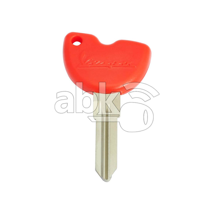 Vespa Piaggio Motorcycle Chip Less Key ZD14R Red - ABK-2854 - ABKEYS.COM